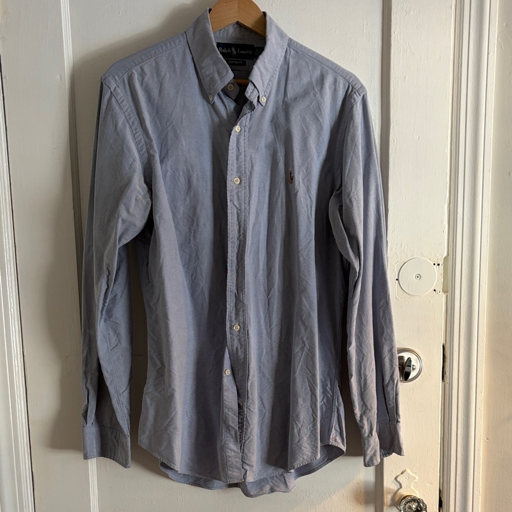 Men's baby blue Ralph Lauren dress shirt